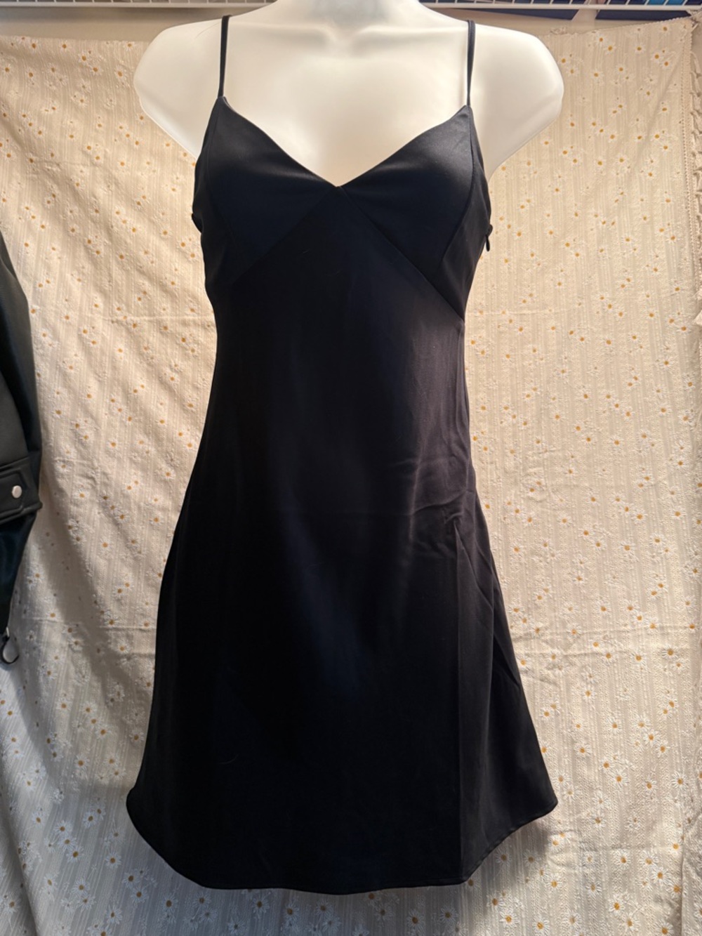 H&M Black Satin Slip Dress